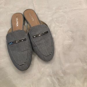 Nautical Labella Blue Stripe Mule